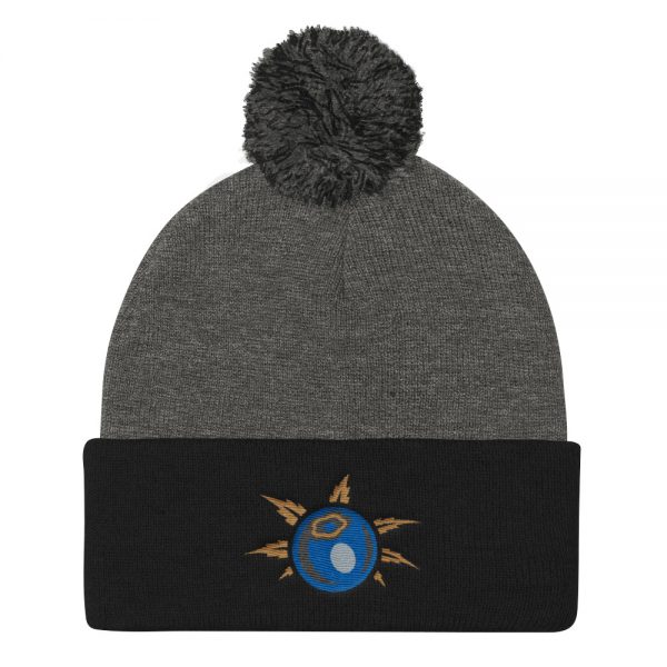 Embroidered Pom Pom Knit Cap - Image 3