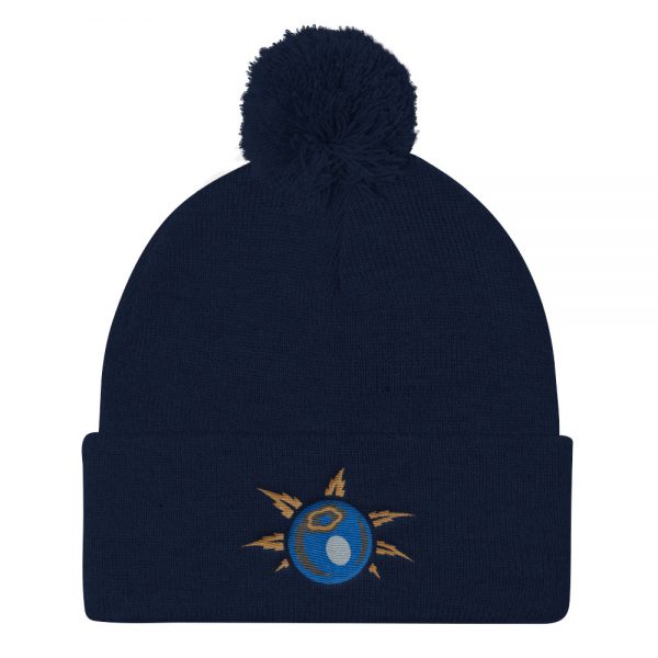 Embroidered Pom Pom Knit Cap - Image 4