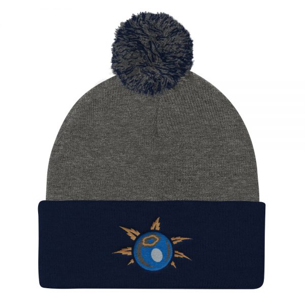 Embroidered Pom Pom Knit Cap - Image 2