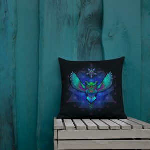 Sacred Geometry Owl Premium Pillow