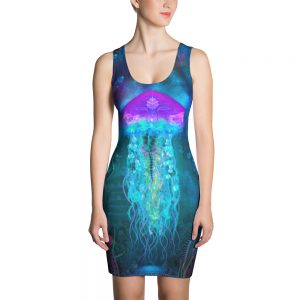 Cosmic Luminescence Sublimation Cut & Sew Dress