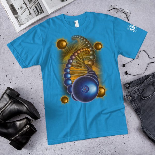 Blueberry Helix American Apparel 2001 Unisex Fine Jersey Short Sleeve T-Shirt, Dark Colors - Image 9