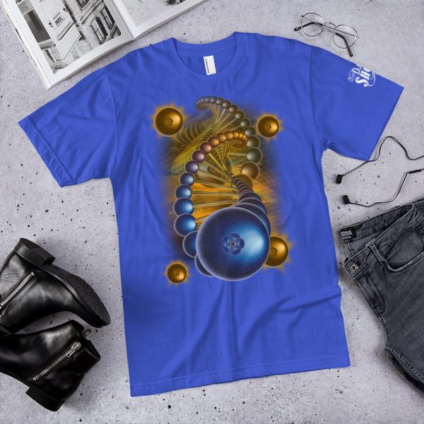 Blueberry Helix American Apparel 2001 Unisex Fine Jersey Short Sleeve T-Shirt, Dark Colors - Image 8