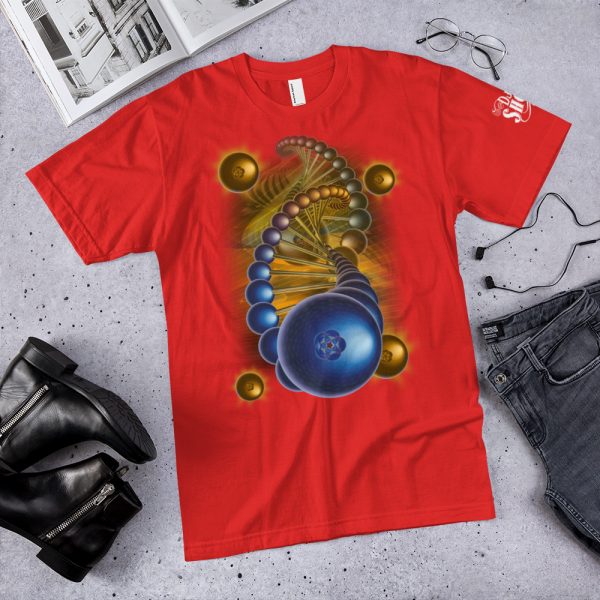 Blueberry Helix American Apparel 2001 Unisex Fine Jersey Short Sleeve T-Shirt, Dark Colors - Image 12
