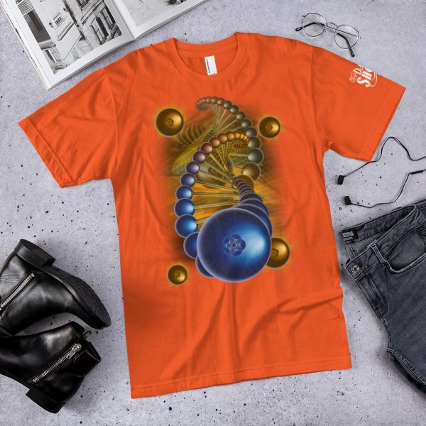 Blueberry Helix American Apparel 2001 Unisex Fine Jersey Short Sleeve T-Shirt, Dark Colors - Image 10