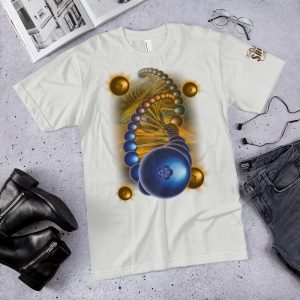 Blueberry Helix American Apparel 2001 Unisex Fine Jersey Short Sleeve T-Shirt, Light Colors