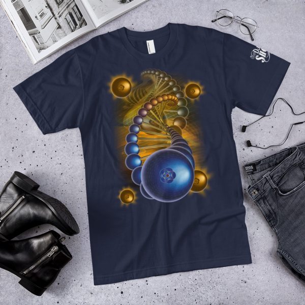 Blueberry Helix American Apparel 2001 Unisex Fine Jersey Short Sleeve T-Shirt, Dark Colors - Image 6