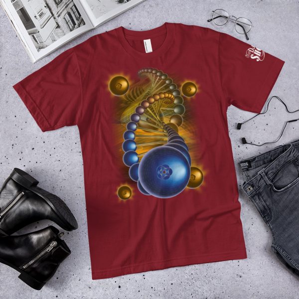 Blueberry Helix American Apparel 2001 Unisex Fine Jersey Short Sleeve T-Shirt, Dark Colors - Image 11