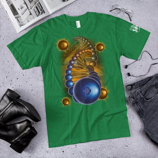 Blueberry Helix American Apparel 2001 Unisex Fine Jersey Short Sleeve T-Shirt, Dark Colors - Image 7